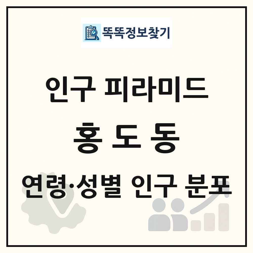홍도동 인구 피라미드 링크 그림